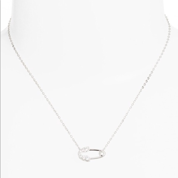NWT Nadri Petite Safety Pin Necklace SOLD OUT - Picture 3 of 8